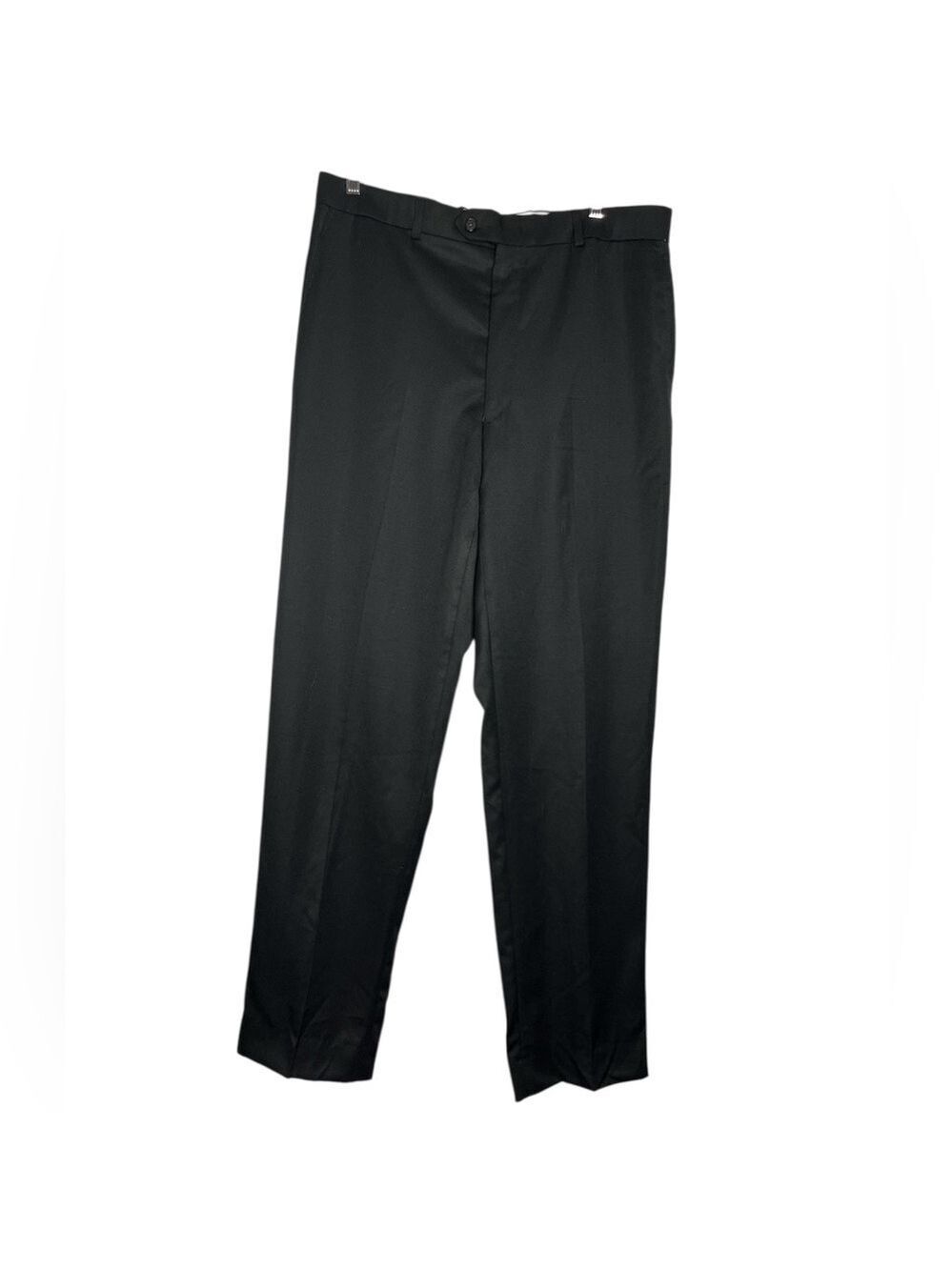 Vintage Pronto Uomo Men's Virgin Wool Dress Pants Black Union Made, size 36